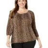 MICHAEL Michael Kors Plus Size Leopard Peasant Top -MICHAEL Michael Kors 91qqEmPx18L. AC SR736920