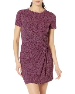 MICHAEL Michael Kors Giraffe Twist Short Sleeve Mini Dress
